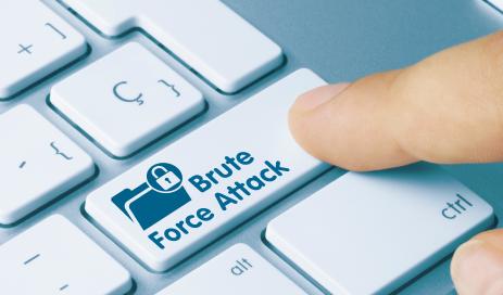 The term brute force attack is written on the right shift key of a keyboard and shows how easily attackers can carry out this attack.